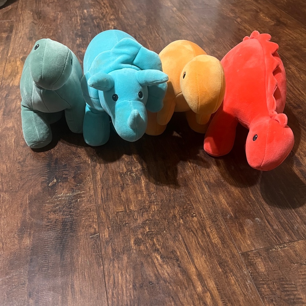 Manhattan Toys Velveteen Dino Plushies